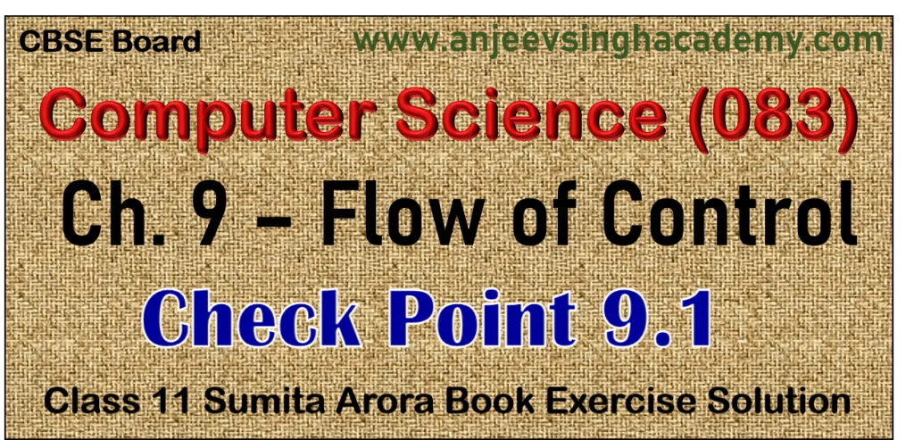 flow of control check point 9_1