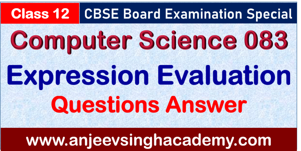 expression evaluation important question answer