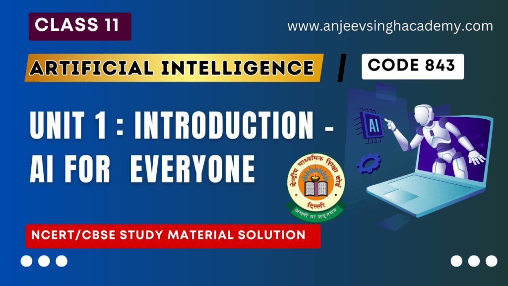 Class 11 artificial intelligence ncert book solution code 843 anjeev