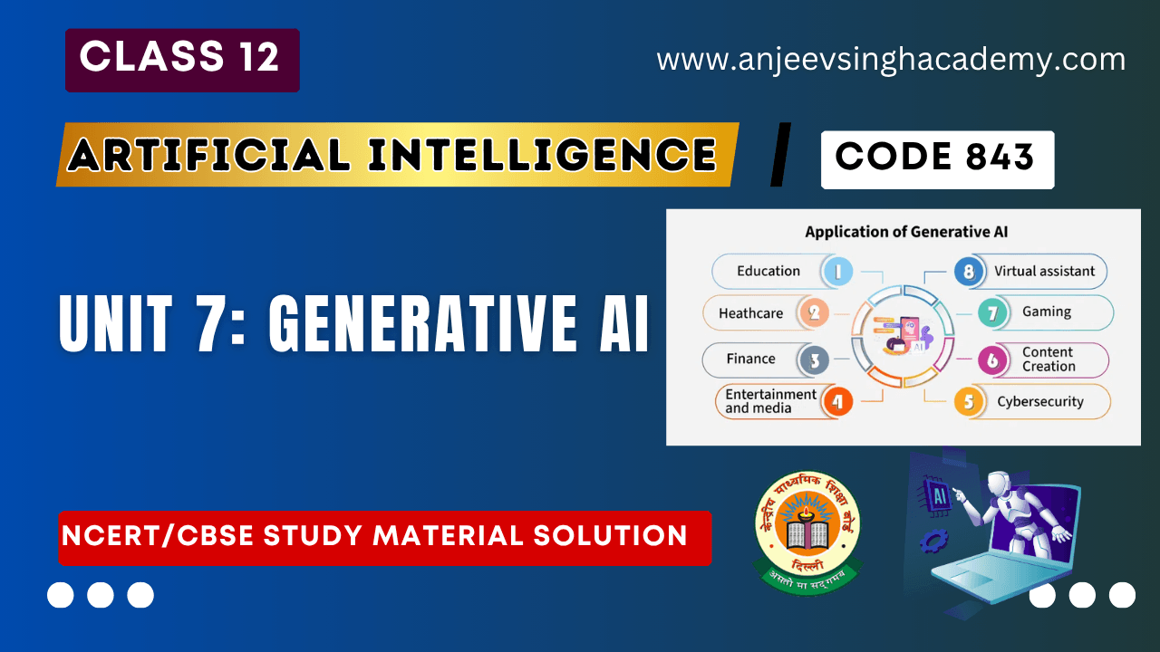 Class 12 AI Unit 7 Generative AI Book Solution